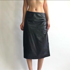Sportmax Leather Skirt
